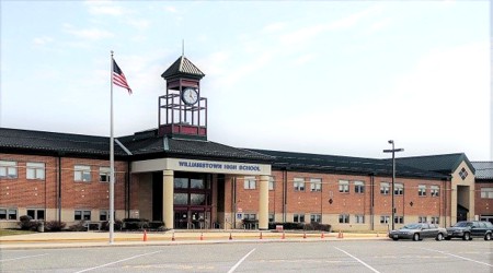 Monroe Township High school train station